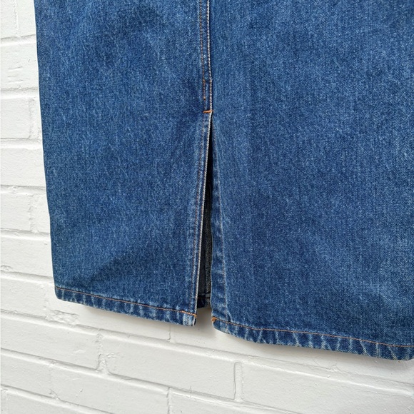 RARE Vintage Jordache Dark Denim High Waisted Pencil Skirt, SZ 9/10 (25”) EUC! - Picture 8 of 11